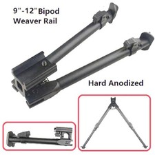 Traditional Weaver Picatinny Rail Mount 9-12" Adjustable Aluminum Bipod
