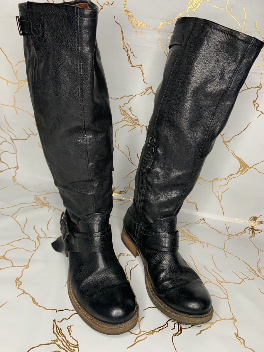 A.S.98 AS 98 Airstep Women Zipper Lace Knee Black Boots Size EU37