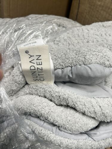 Sunday Citizen Queen Stitch Snug Comforter In Cloud Grey (90”X 90")