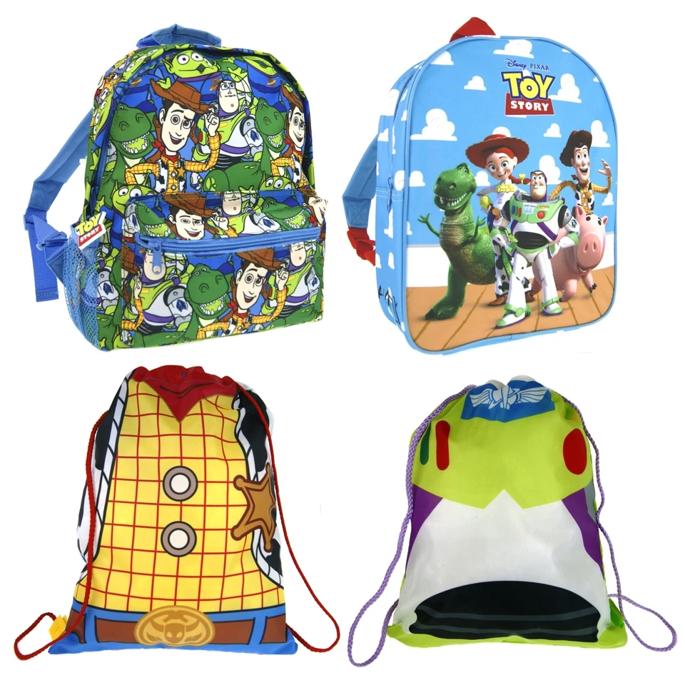 PEPPA PIG Disney Toy Story Rucksack Woody Buzz Lightyear Gym Kordelzugbeutel Backpack Sortiment