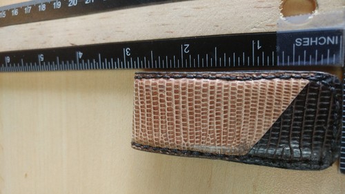 NEW Authentic Magnetic MONEY CLIP LIZARD SKIN HIPSTER Slim CASH Bill Holder NWOT - Picture 11 of 12