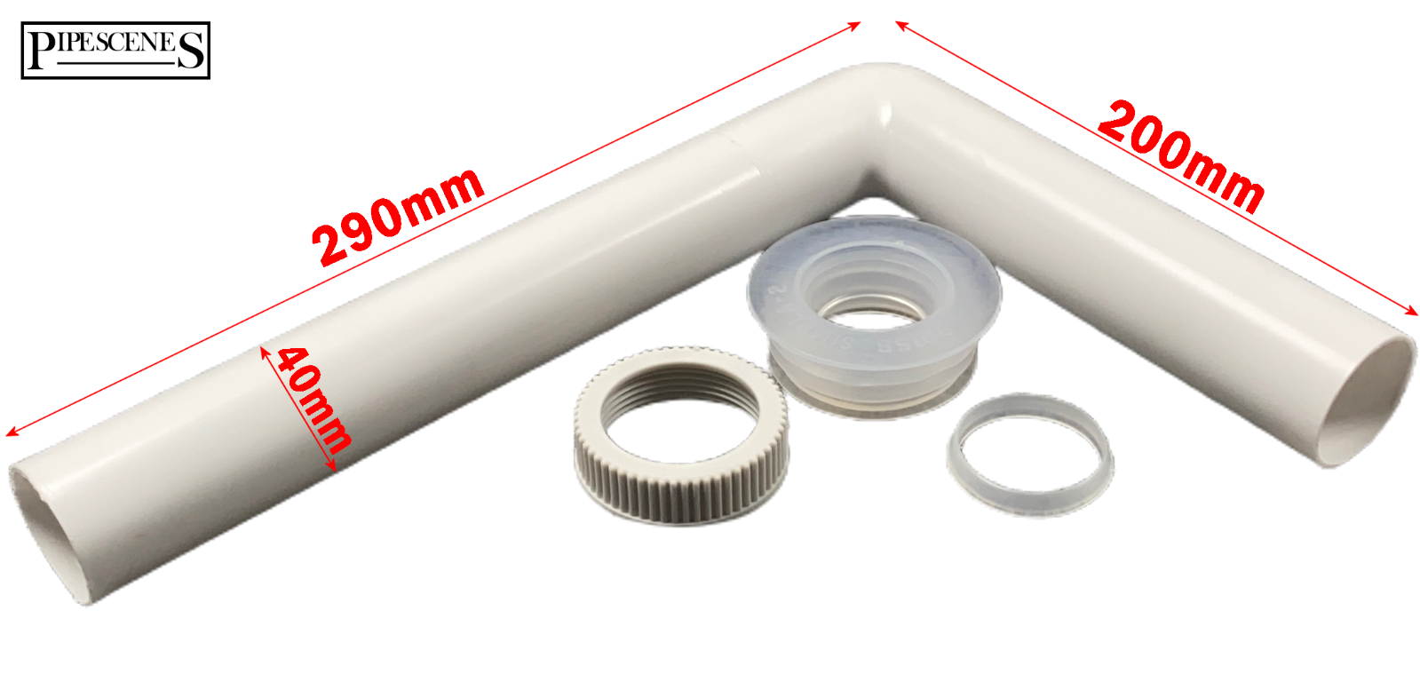 Ideal Standard Toilet Flush Pipe Kit SV90567 40mm Both Ends Nuts
