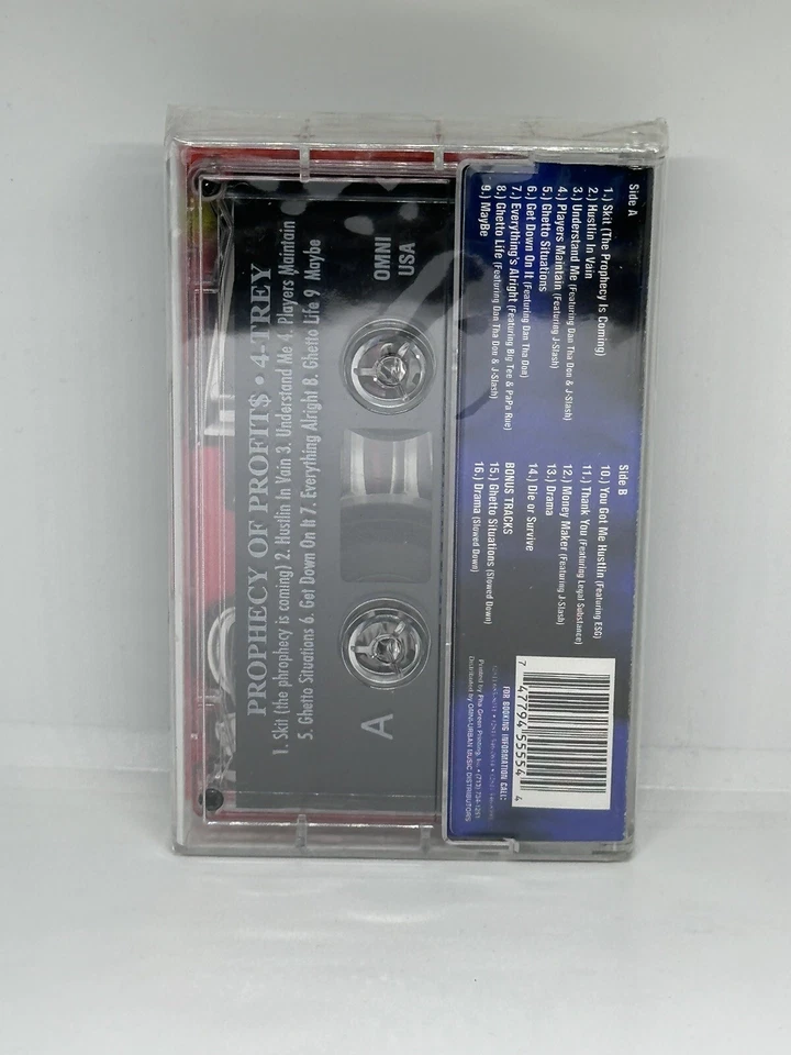 4-Trey *Prophecy Of Profits *cassette tape *NEW *1999 *Rags 2 Riches *R2R-0001-4 - Image 2 of 4