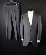 After Six Vintage 70s Dark Gray Polyester Tuxedo Jacket Men  s 42R Formalwear