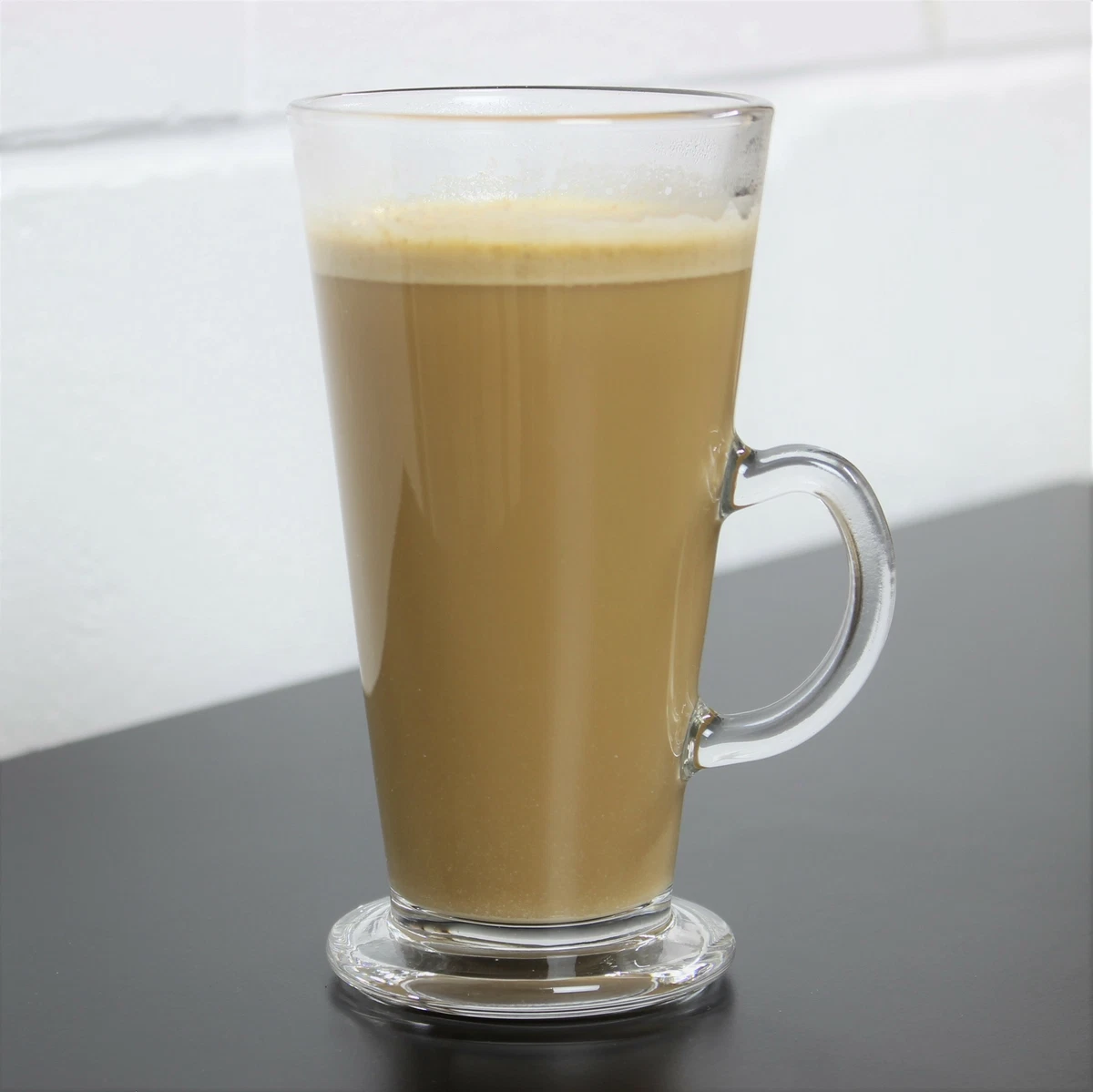 250ml Clear Latte Mug Tall Coffee Glass With Handle Tea Cappuccino