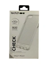 Tech21 Evo Check Case For iPhone 7 iPhone 8 iPhone Se2022 Se2020 - Clear / White