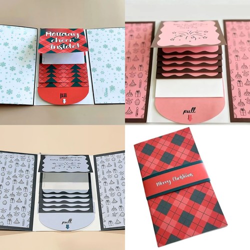 Handmade Waterfall Christmas Gift Card Booklet, Birthday Gift Card Holder Book - Picture 8 of 27