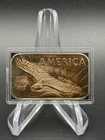 VINTAGE 1982 1oz America "Land of the Free" American Argent Mint .999 Silver Bar