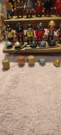 PLAYMOBIL Mixed Lot 10+ Figures Pirates Knights Police Officers w/ Accessories