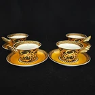 Rosenthal Versace Barocco Set of 4 Tea Cups & 4 Saucers (Q0958)