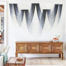 Large Macrame Wall Hanging Decor Dip-Dyed Macrame Wall Decor Wall Art Craftsm...