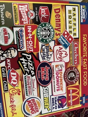 White Mountain Puzzles - Favorite Fast Food Jigsaw Puzzle - Brand New