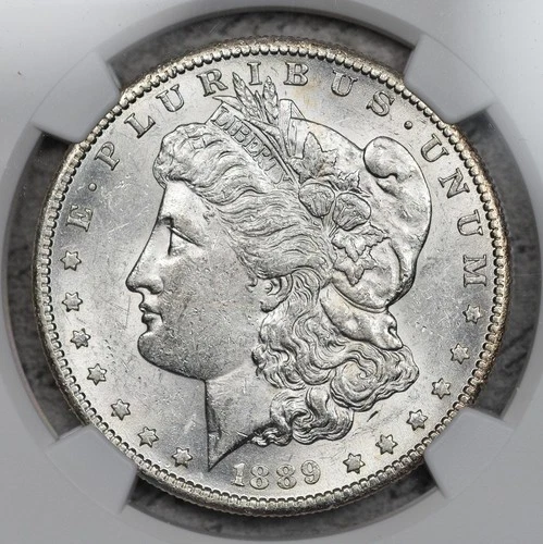 1889-S Morgan Dollar NGC AU58 Nice! #3FBP