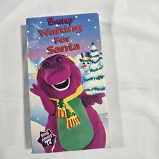 Barney: Waiting for Santa VHS Tape 1990 Sing Along White Tape Christmas Movie