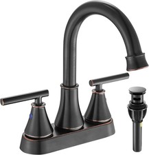 Bathroom Sink Faucet 4 Inch 2 Handle Centerset Oil Rubbed Bronze