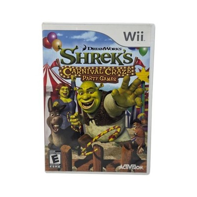 Shrek's Carnival Craze Party Games Nintendo Wii CIB Complete In Box