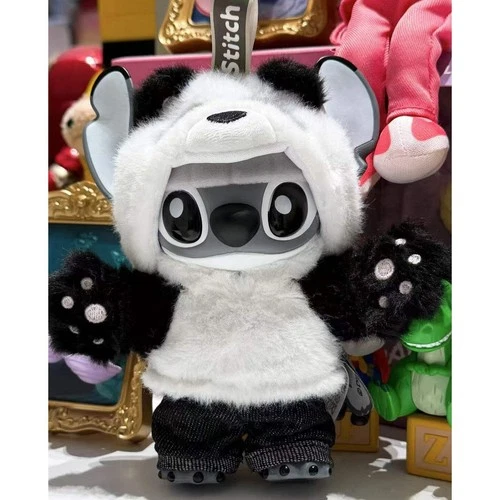 MINISO Disney Stitch GenZ Street Panda Plush Keychain 6.1" Vinyl Limited