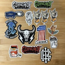 Journeyman Lineman Union Hardhat Stickers Blue Collar Decals Electrical Workers