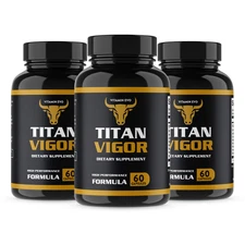 (3 Pack) Titan Vigor Pills for Men Enhancement Male Support (180 Capsules)