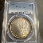 1898 PCGS MS63 Silver Morgan Dollar $ *** Color Toning ***