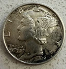 MERCURY SILVER DIME MS/ FSB EXAMPLE/ PRE40s/ DENVER MINT