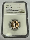 1958 Lincoln Wheat Cent NGC PF67 Red, Beautiful GEM++ Proof PR67 Brilliant Red