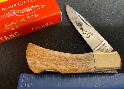 Parker-Frost TY-224 Little Mustang Lockback Knife, Smooth Brown