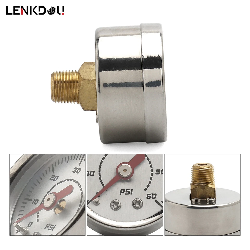 1x Manômetro de Óleo Motocicleta 60 Psi Para Harley Panhead Shovelhead Big Twin - Imagem 4 de 4