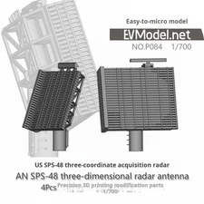 EVModel P084 1/700 AN SPS-48 Three-Dimensional Radar Antenna 3D Printing Parts