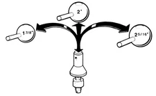 Convert A Ball 904B 1  Shank With 2  And 2 3125  Chrome Balls