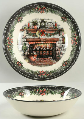 Set of 2 Royal Stafford Christmas Eve Soup Pasta Cereal Bowls 7 3/8'' England