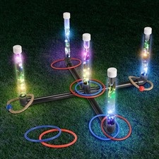 LED Ringwurfspiel Gartenspiel Set für Kinder...