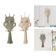 Owl Macrame Tapestry, Macrame Tapestry, Handwoven Decoration