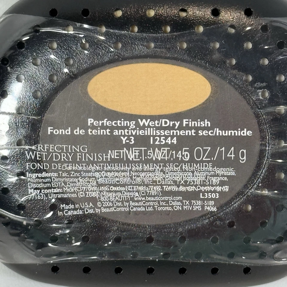 Beauticontrol Perfecting Wet/Dry Finish Foundation Y3 12544 Size .5 oz/ 14 g New - Image 2 of 4