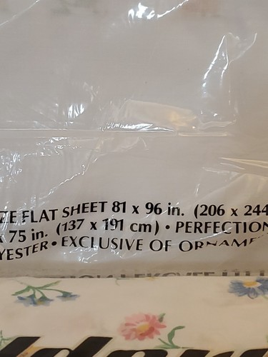 VTG 1990s Fieldcrest FULL Sheet Set both Flat & Fitted Alpine Flowers RARE 💐 - Picture 3 of 6