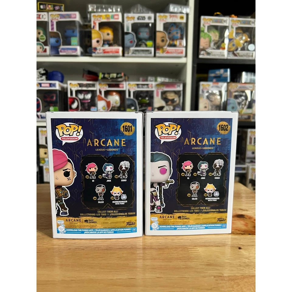 Jinx & Vi Arcane Funko Pops #1601 #1602 League of Legends Television TV Games - Image 2 of 4