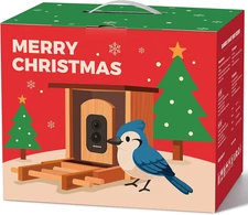 Smart Bird Feeder with Camera Gift Box,2K HD Solar Powered Bird Watching Cam,Ai 