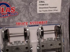 O-SCALE ATLAS #7070 CALIFORNIA ZEPHYR TRUCKS SILVER {2} RAIL