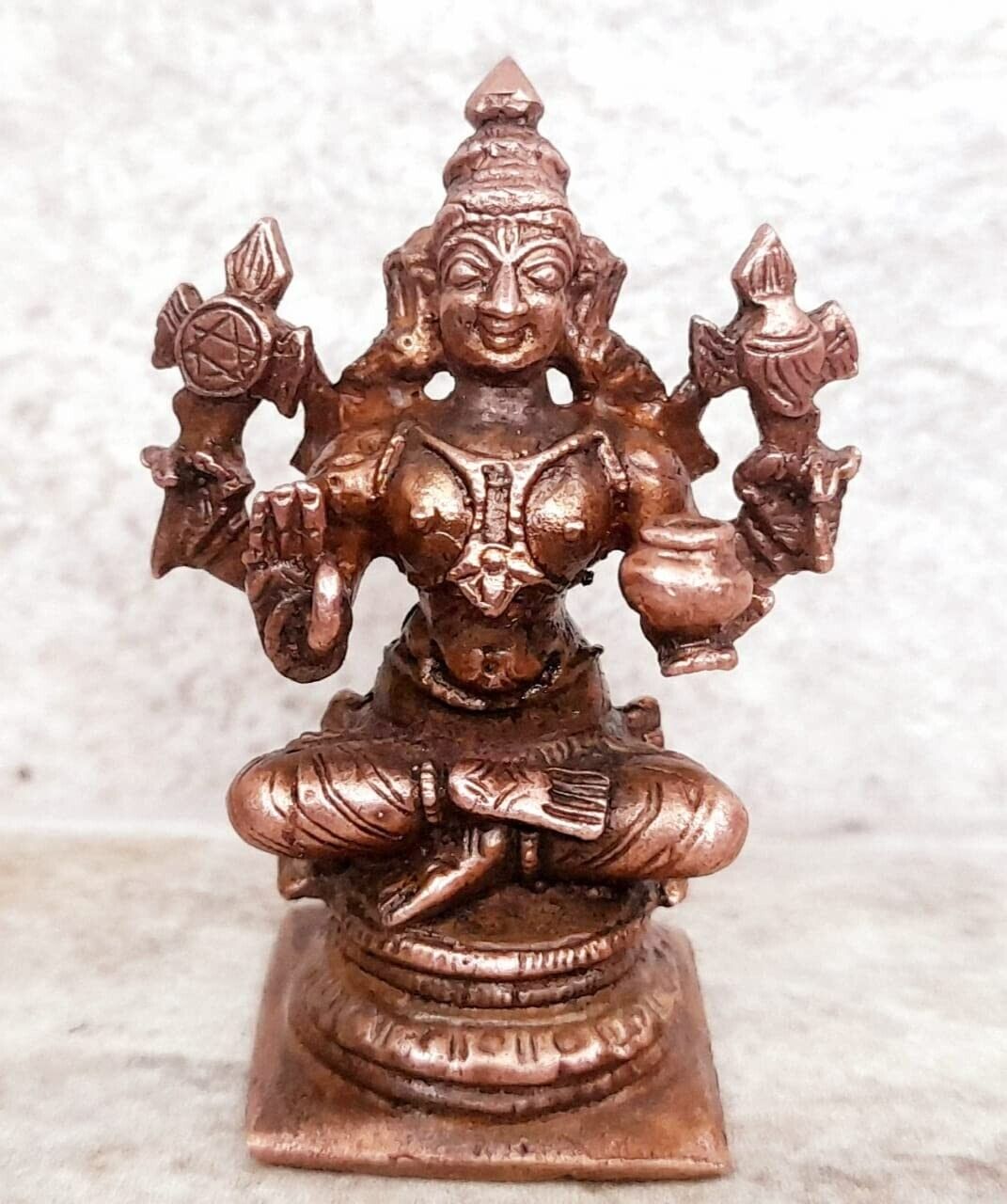 Antique Handmade Copper Maa Dhanvantri Idol Statue Rich Patina ...