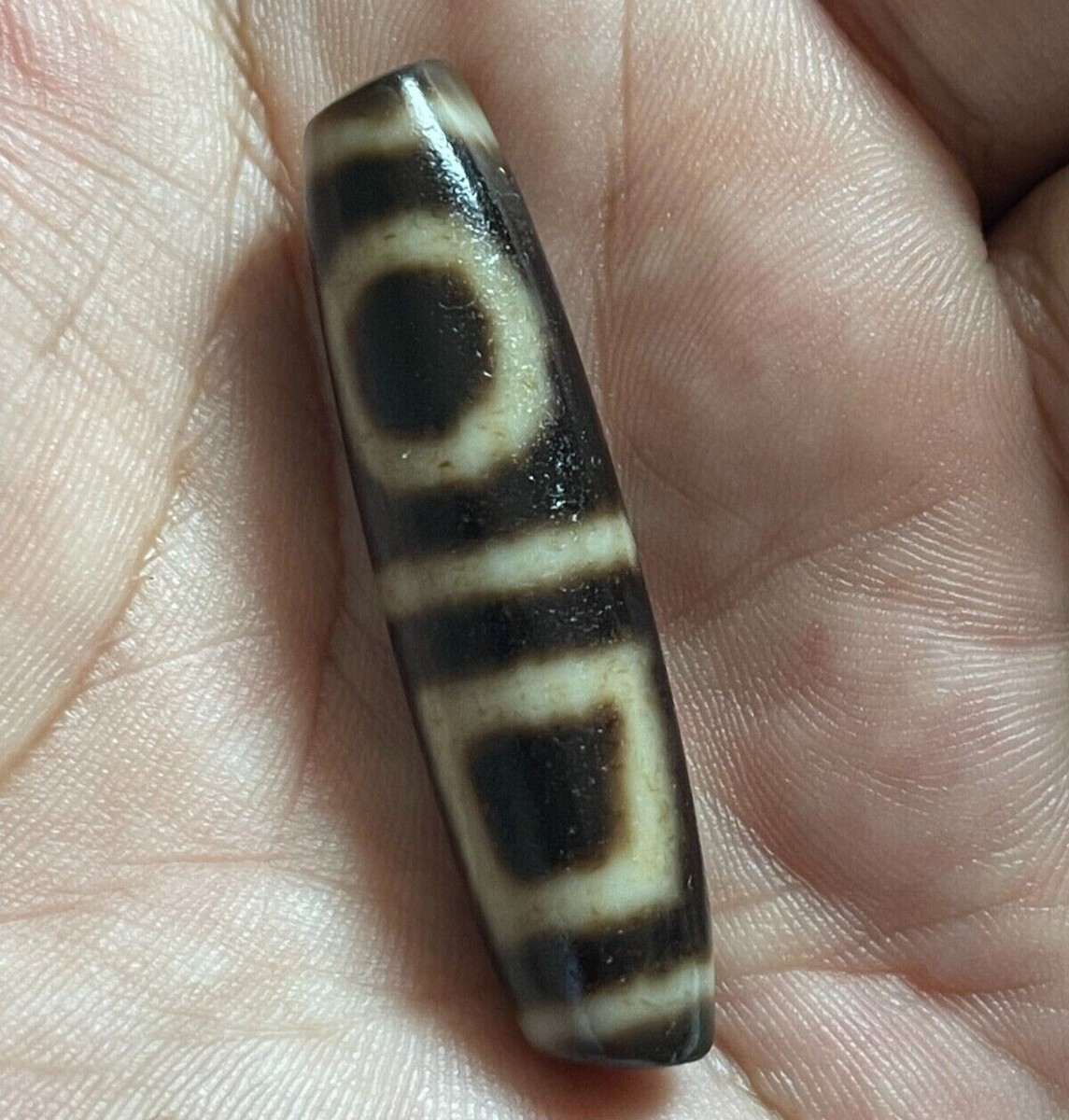 Tibetan Dzi Bead Sago Namgo, Himalayan Agate 4 Heaven and Earth