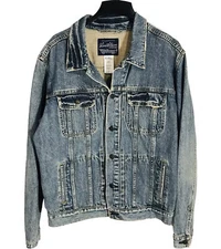 Levi’s  denim jacket signature trucker biker blue men size L