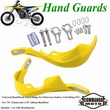 7/8" Dirt Bike Hand Guards Kit For Suzuki RMZ250 RMZ450 DRZ400 RM250 Yellow