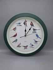 The Original Singing Bird Clock  Green 13” Tested
