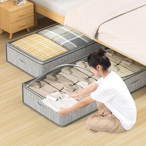 Underbed Storage Bags Clothes Zipped Organizer S/L Under Bed Wardrobe