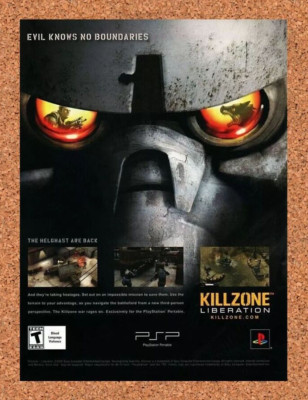 Killzone Liberation PSP Original 2006 Ad Authentic Sony Video Game Promo 
