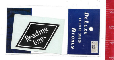 Vintage water transfer decal Readings Lines Delux Railroad Emblem Virnex Ind. Wi