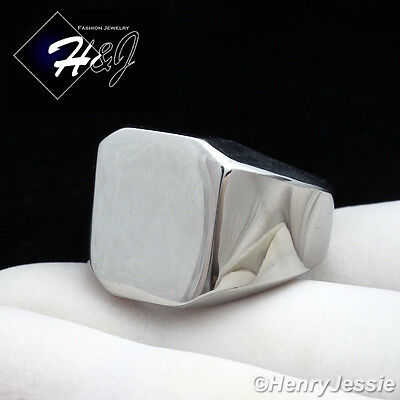 MEN WOMEN Stainless Steel Silver Plain Engrave Ring Size 8-13*R92