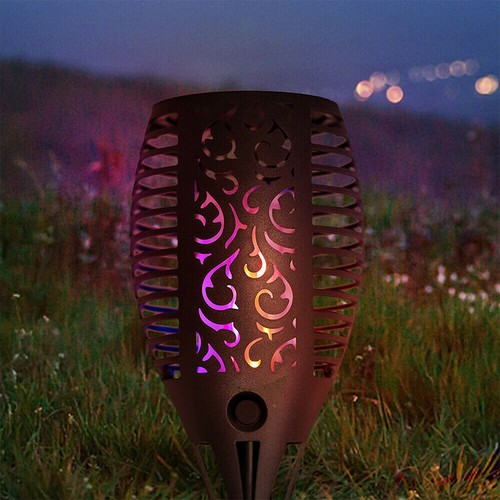 LED Flame Solar Torch Light Waterproof Garden Lantern Lamp Flickering Dancing - Picture 15 of 29