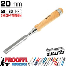 Profi Stechbeitel Schnitzmesser Stech Stemm Eisen Holz Beitel 20 mm CR-V Klinge
