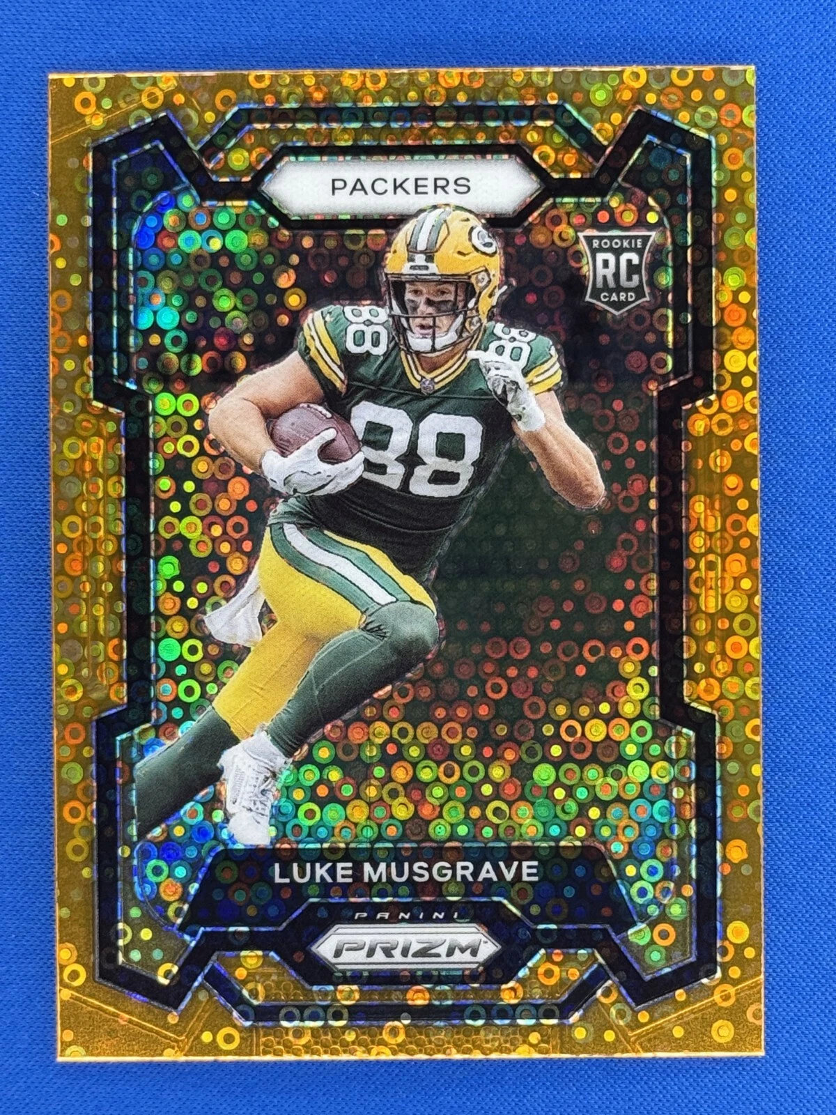 2023 Prizm #337 Luke Musgrave Orange Disco Prizm Rookie RC Packers